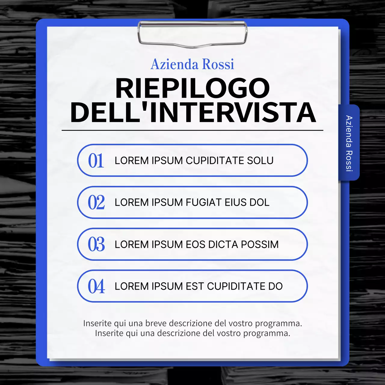 Promuovere un semplice concerto di discorsi rossi e blu