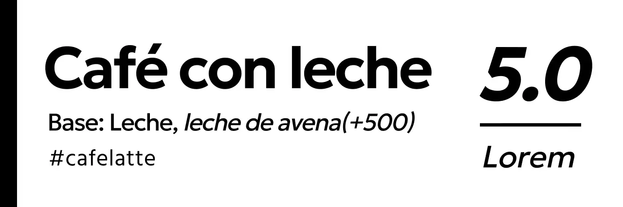 Bebidas y café modernos en blanco y negro