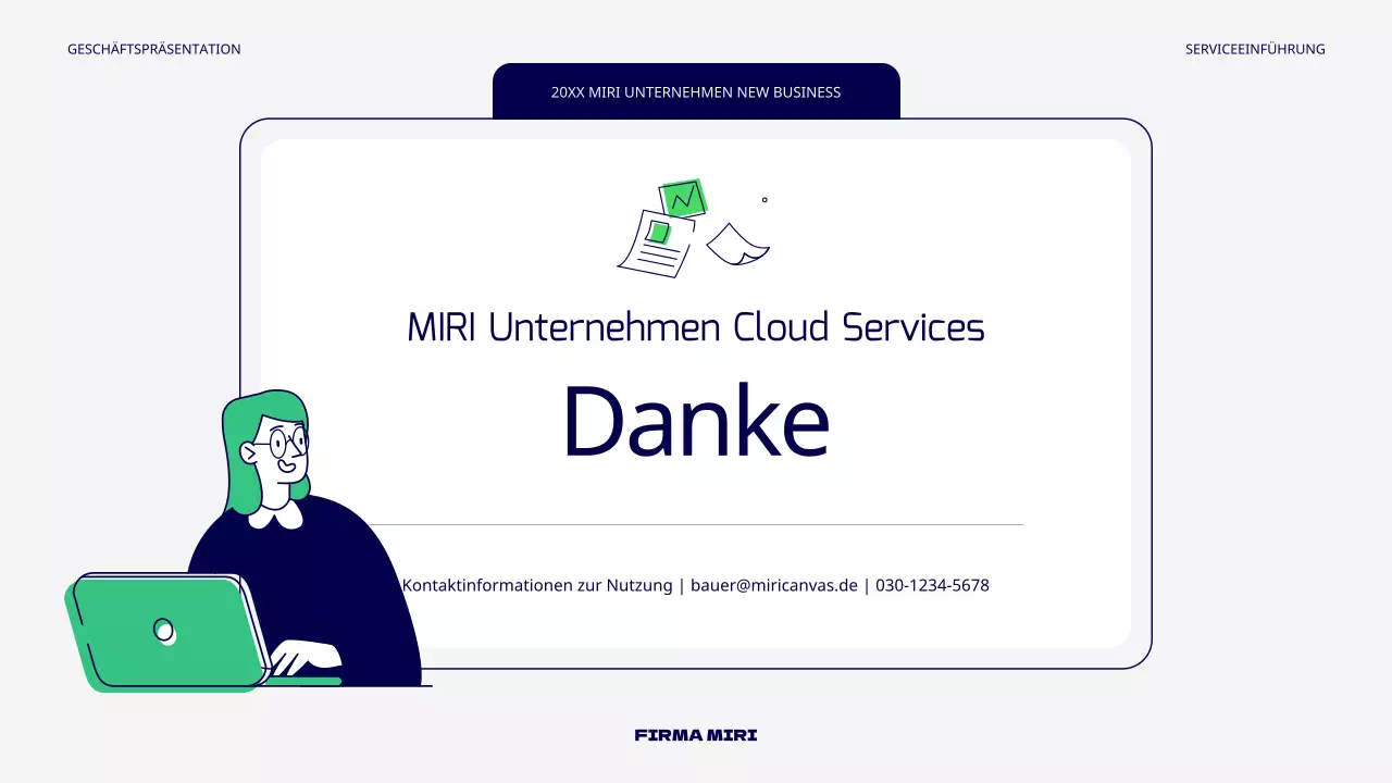 Ein einfaches grünes und graues neues Dienstleistungsangebot