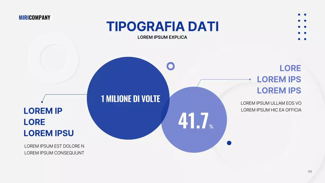 Una presentazione aziendale grigia e semplice