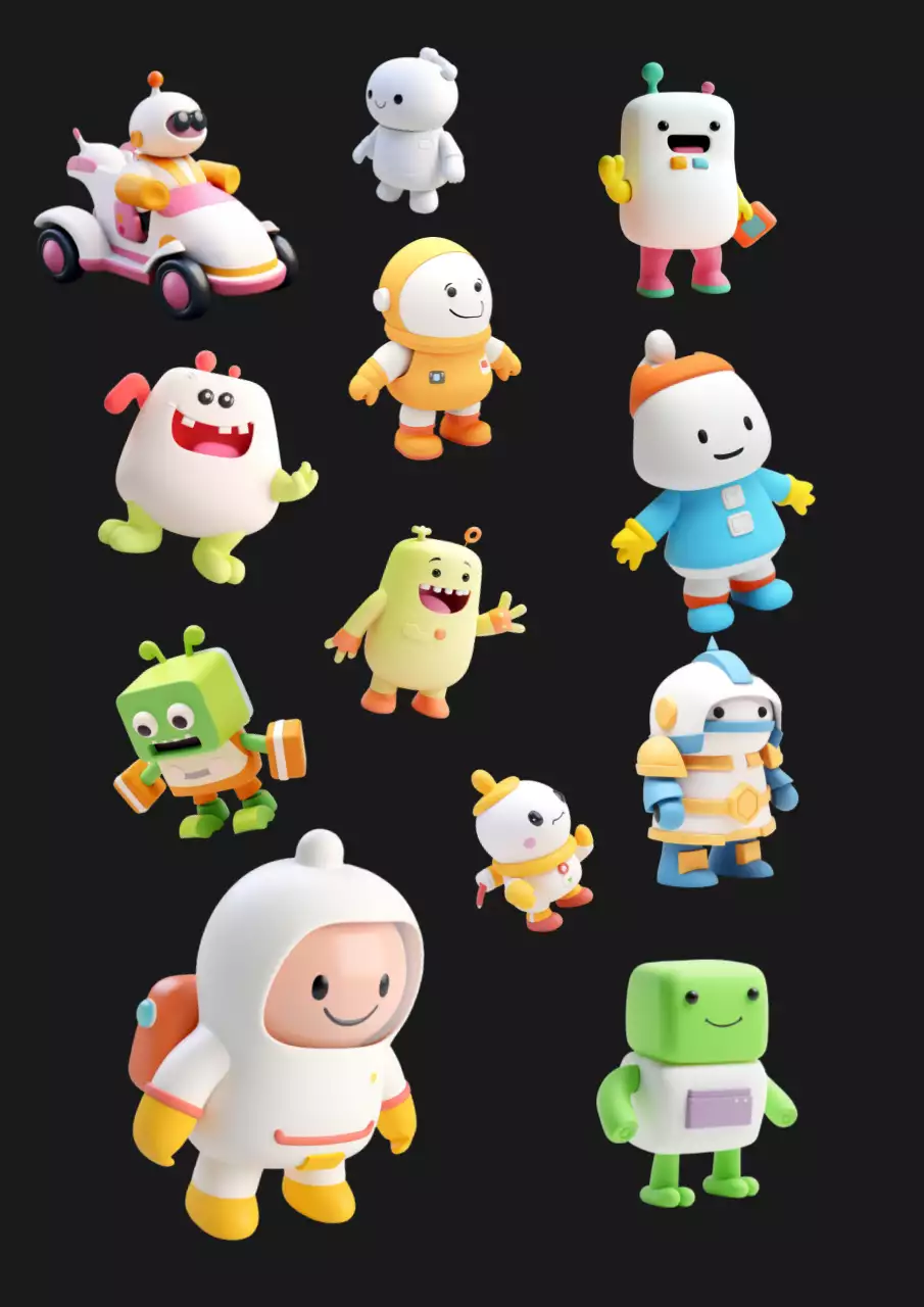 Una colección de simpáticos adhesivos alienígenas