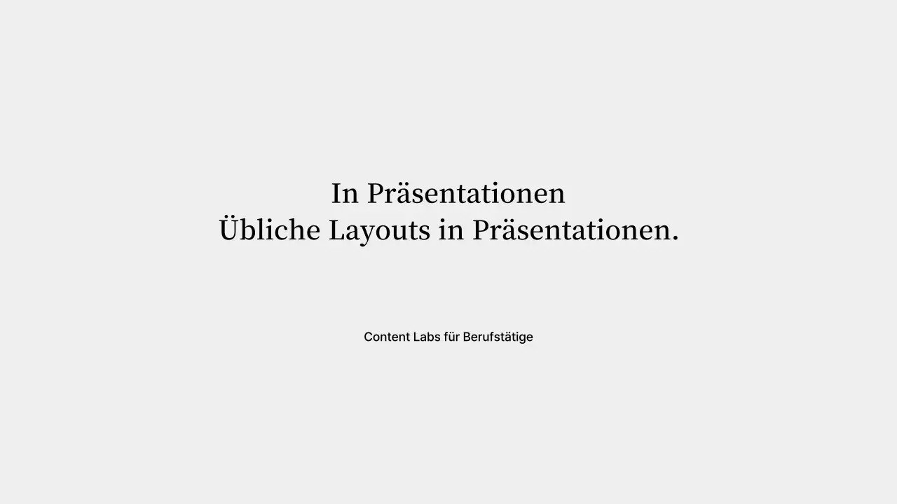 Eine einfache rote und graue Layout-Präsentation