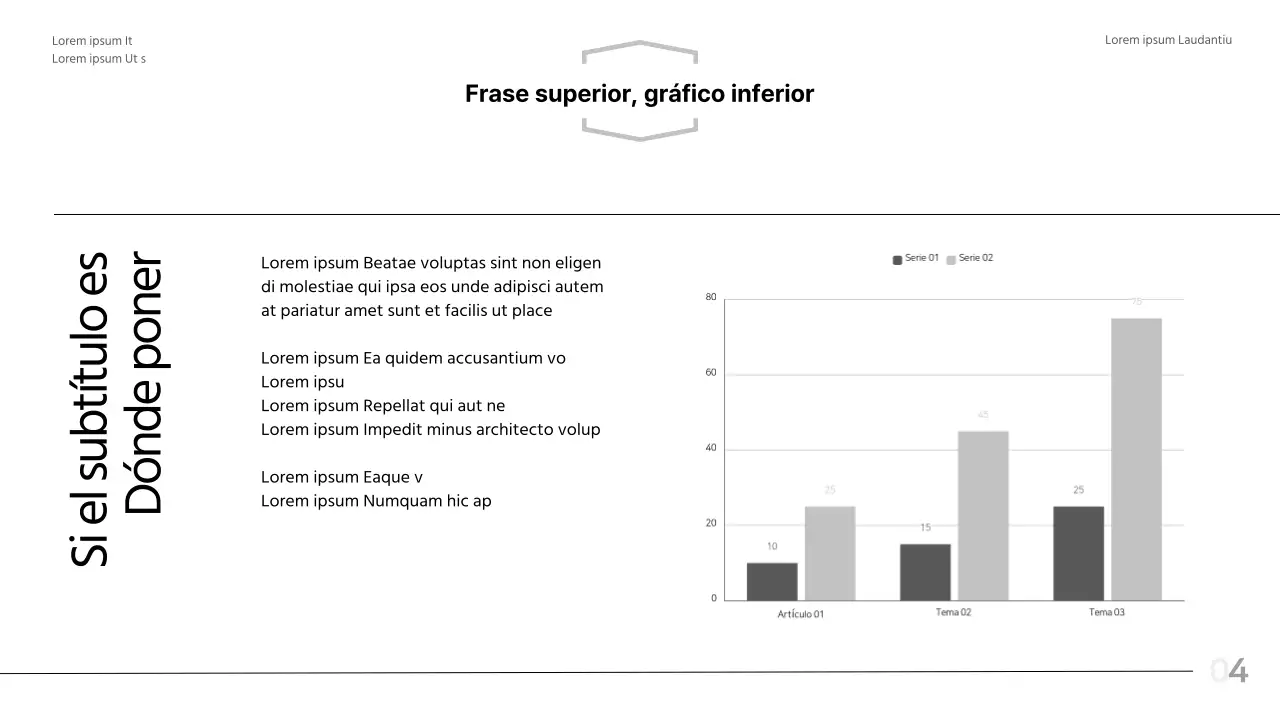 Informe en blanco y negro con un diseño moderno