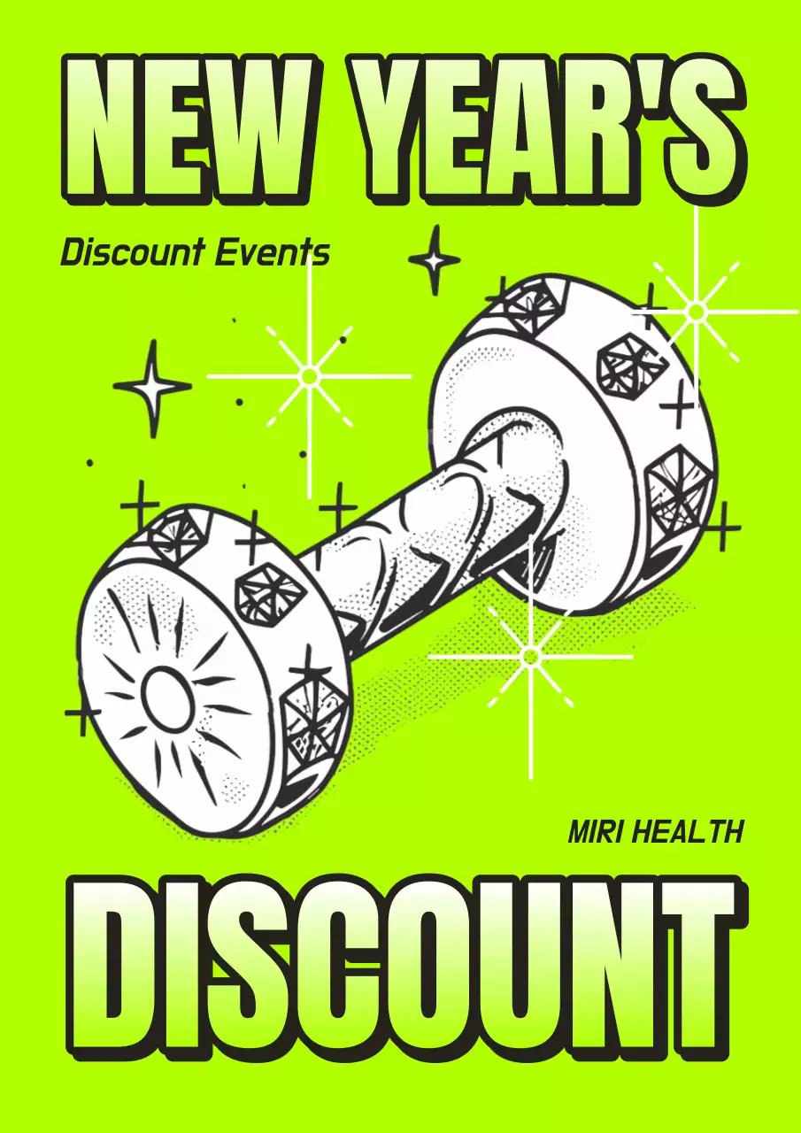 Neon Retro Fitness Promotion Poster