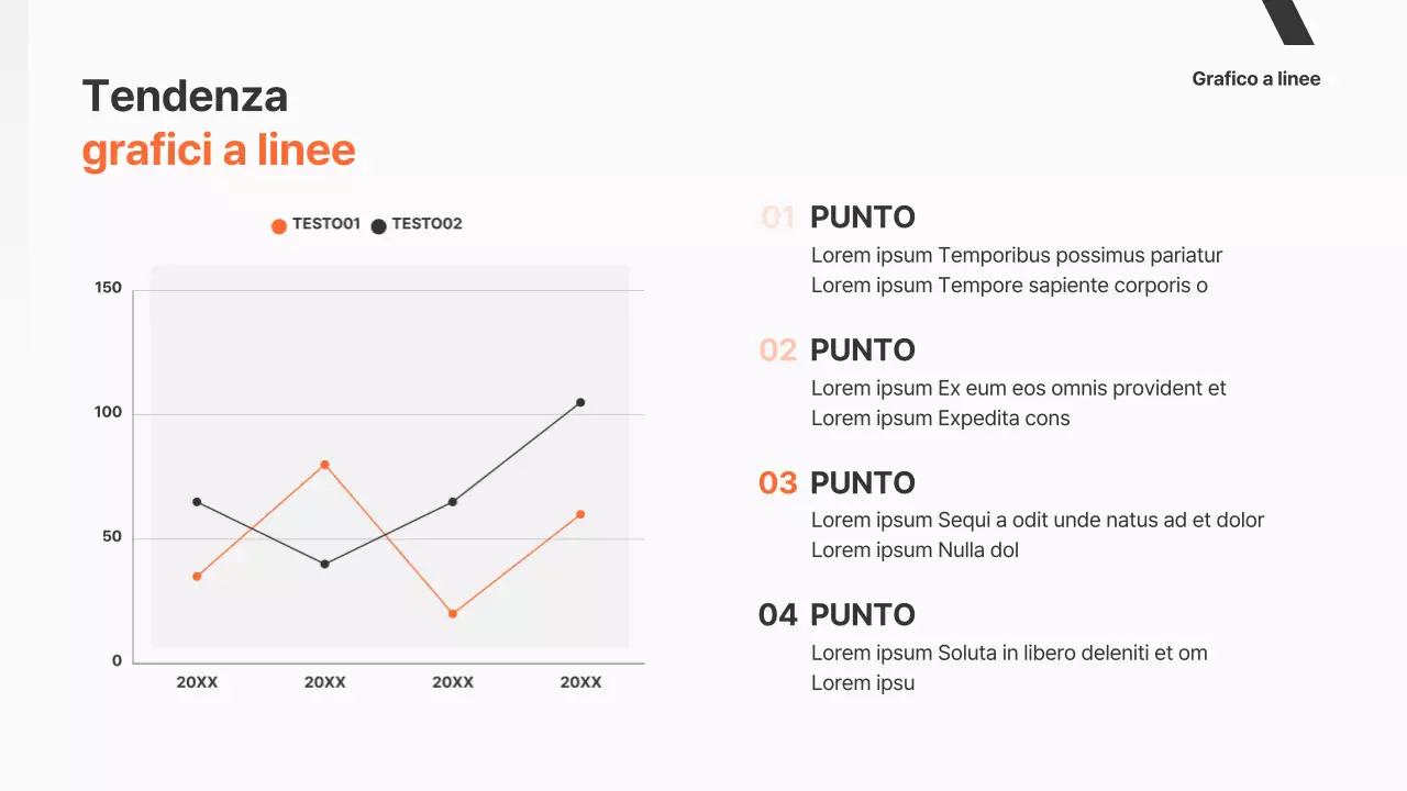 Una semplice proposta commerciale in arancione e in bianco e nero