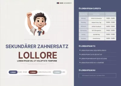 Werben Sie für die Winterpausenangebote Ihrer Schule in Marineblau und Braun