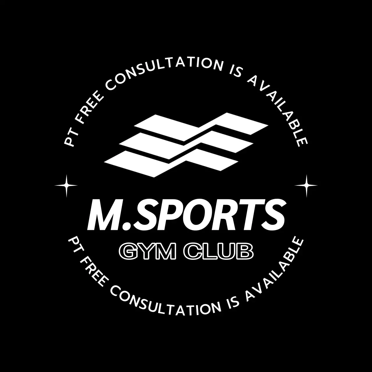 Gym logo with a hip typographic concept