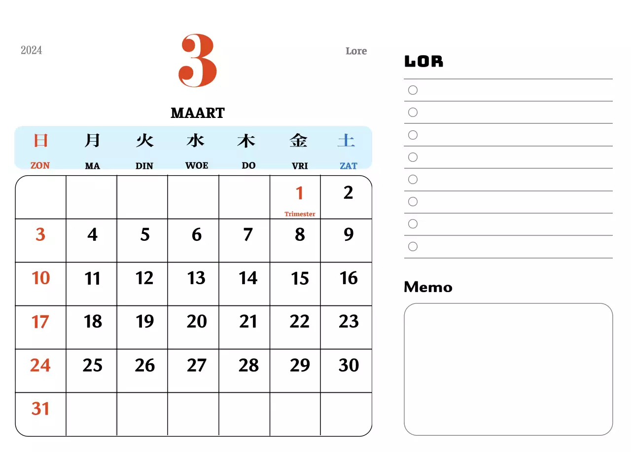 Rode en blauwe retro onderzetters memory kalender