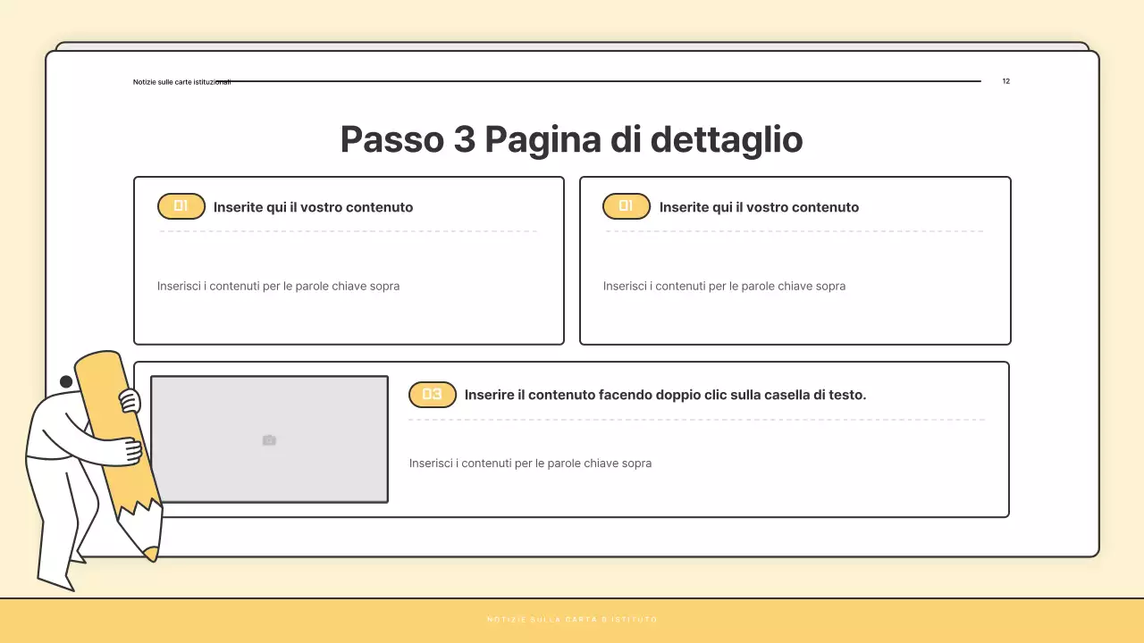 Un bollettino di base giallo e bianco dell'ufficio di assistenza sociale