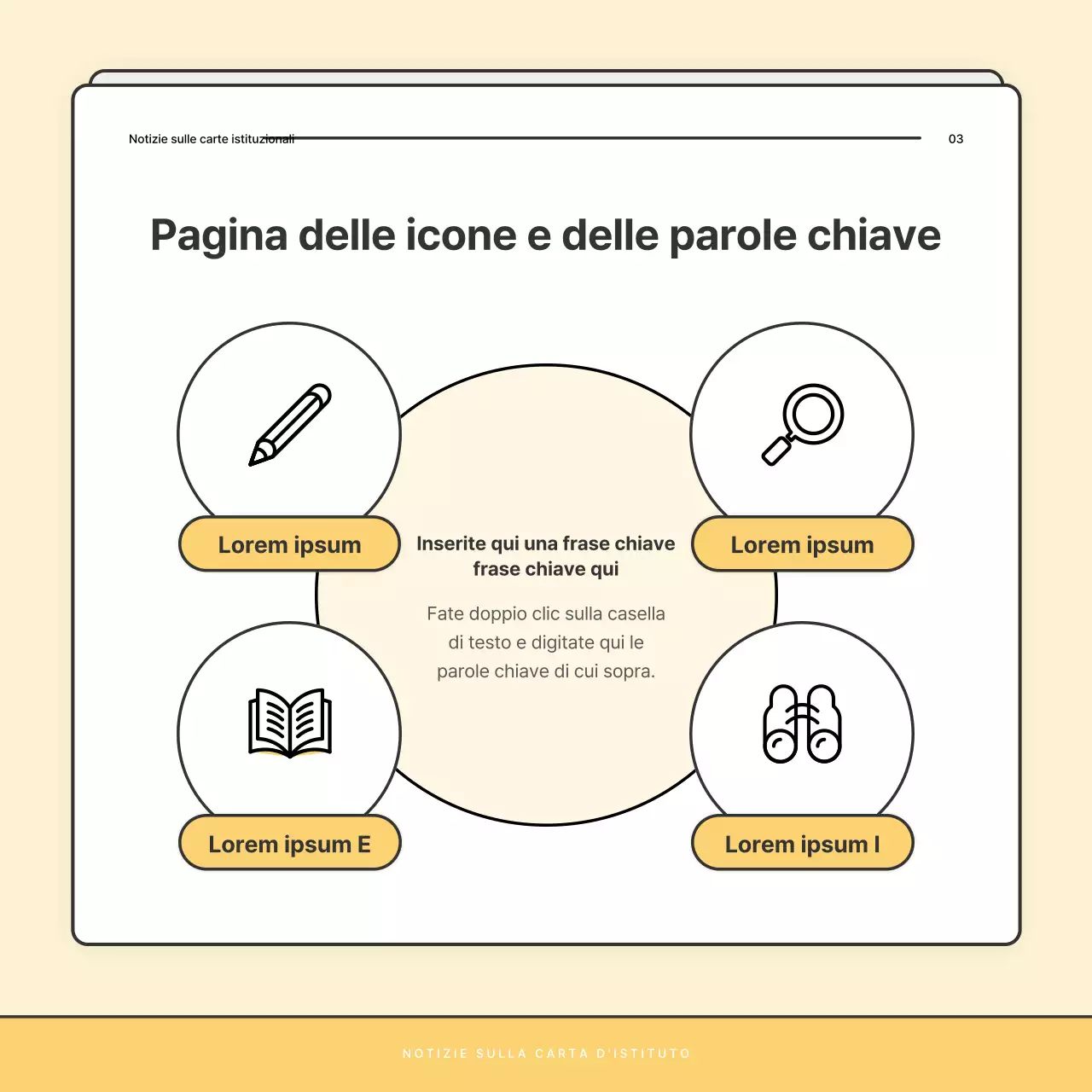 Un bollettino di base giallo e bianco dell'ufficio di assistenza sociale