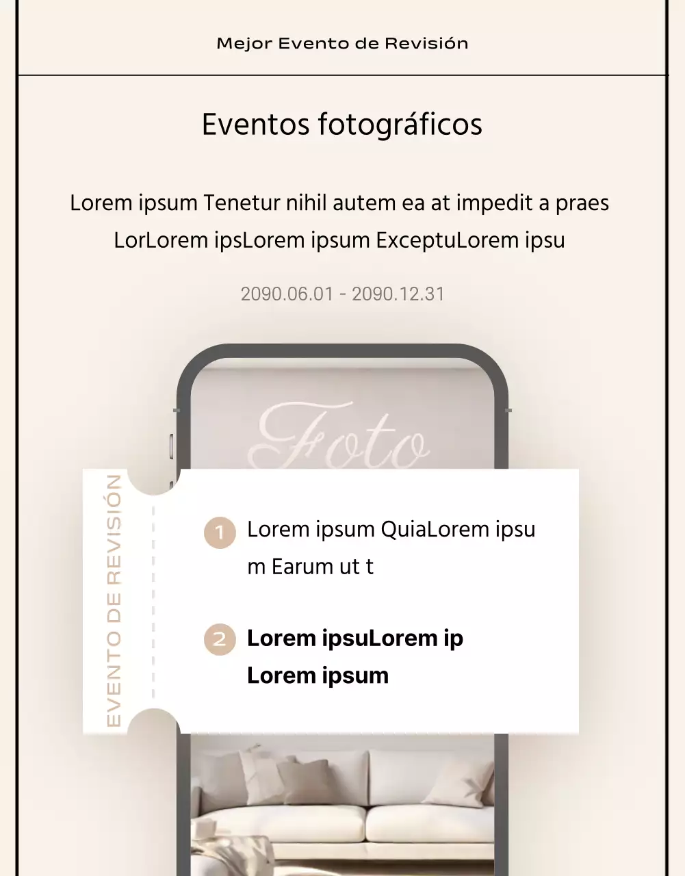 Estilo básico en negro y beige Declaración de marca de comercio