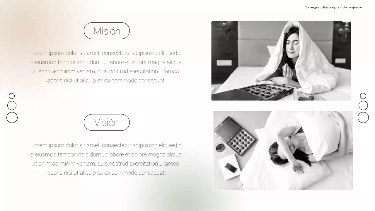 Informe empresarial minimalista en blanco y beige