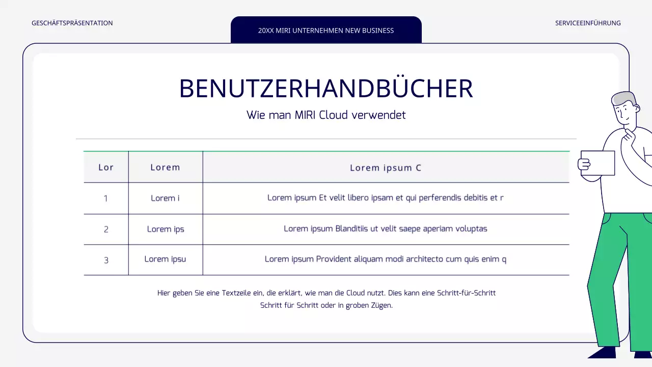 Ein einfaches grünes und graues neues Dienstleistungsangebot