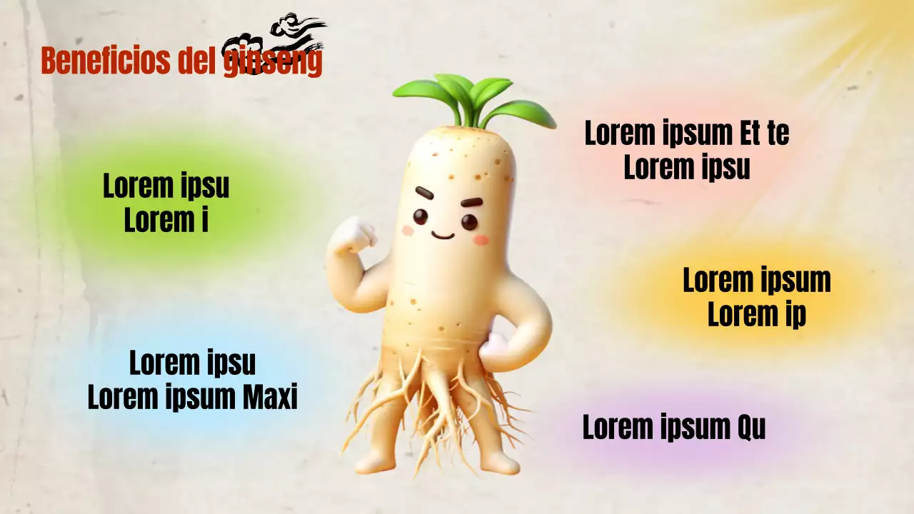 Guía de la fiesta tradicional del ginseng rojo y beige