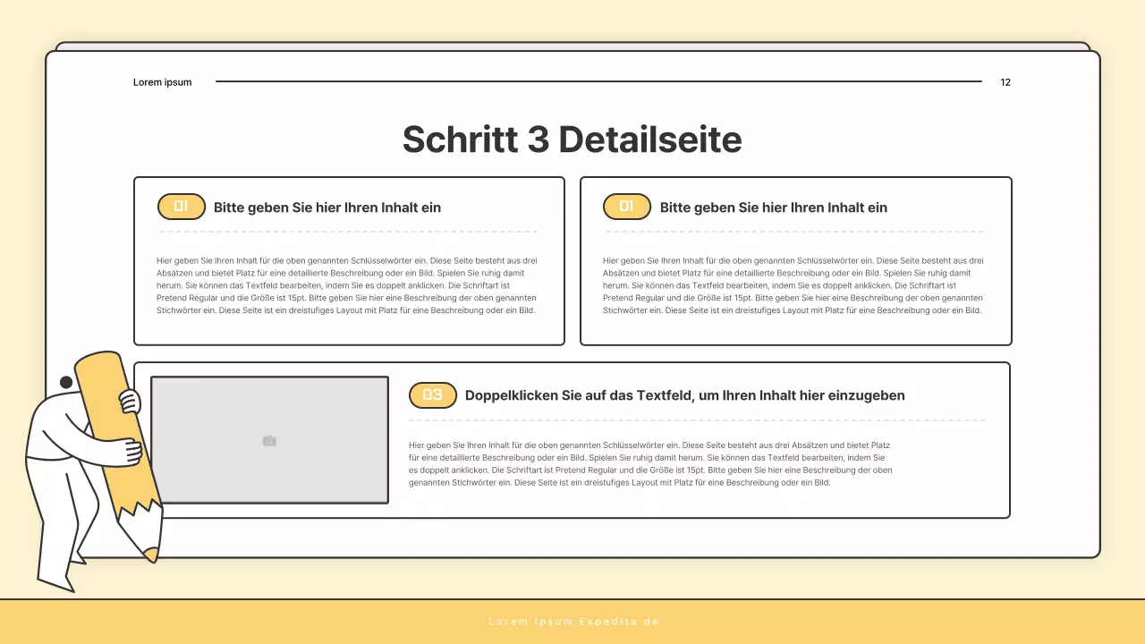 Ein einfacher gelb-weißer Rundbrief des Sozialamtes