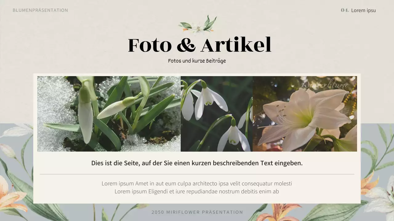 Vintage Winterblume Vorschlag in hellblau