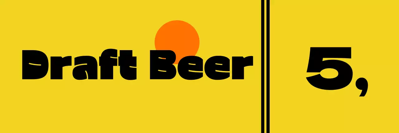 Food descriptions with cute beer characters