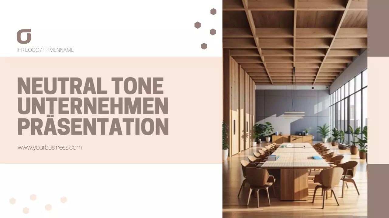 Klassische Geschäftsmaterialien in Beige und Braun