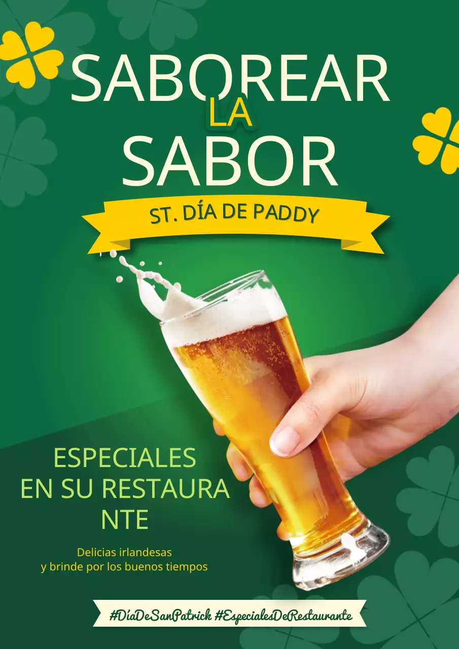 Promoción verde y amarilla de moda para el Día de San Patricio