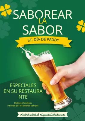 Promoción verde y amarilla de moda para el Día de San Patricio