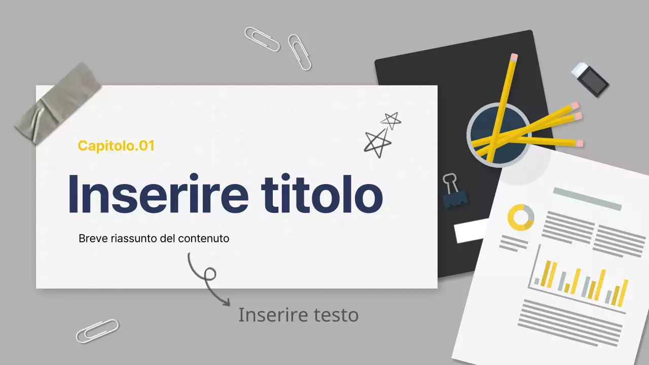 Presentazione dell'organizzazione aziendale in grigio e blu navy