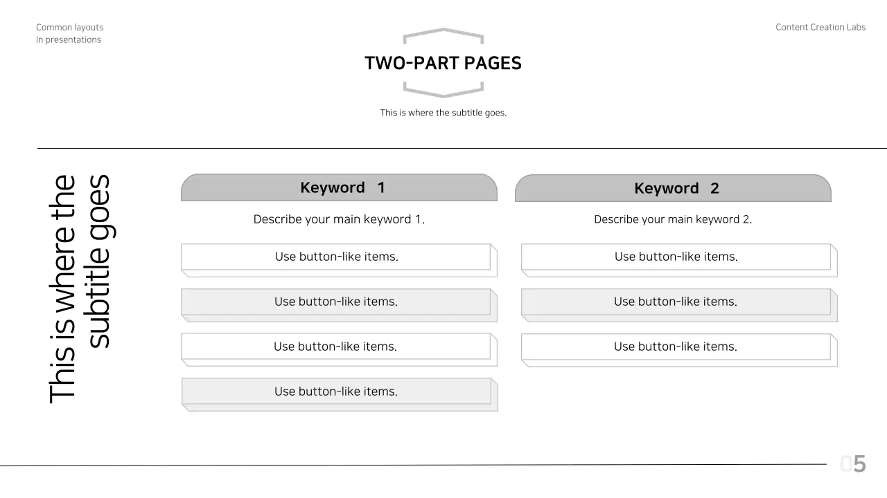 Black and white, modern layout report
