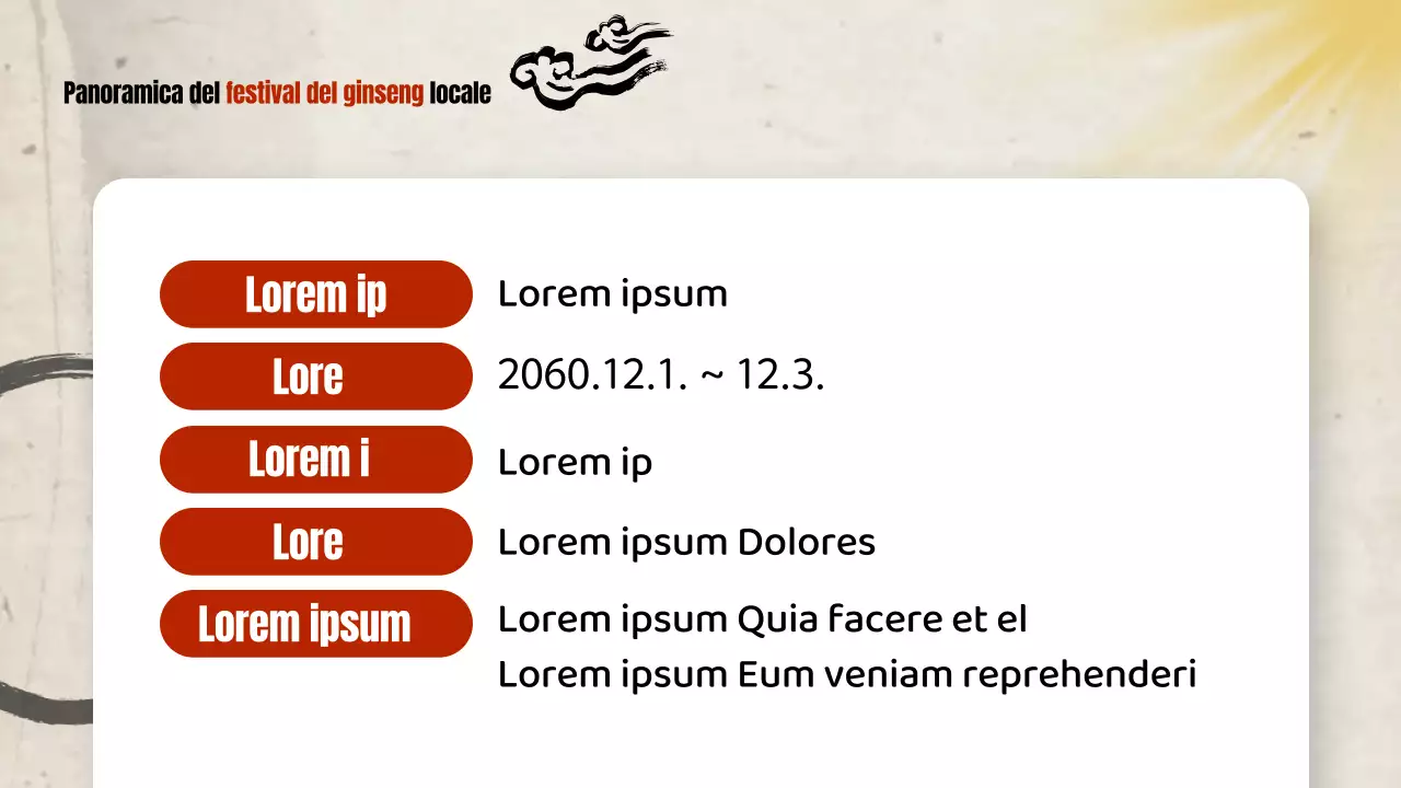 Guida alla tradizionale festa del ginseng rosso e beige