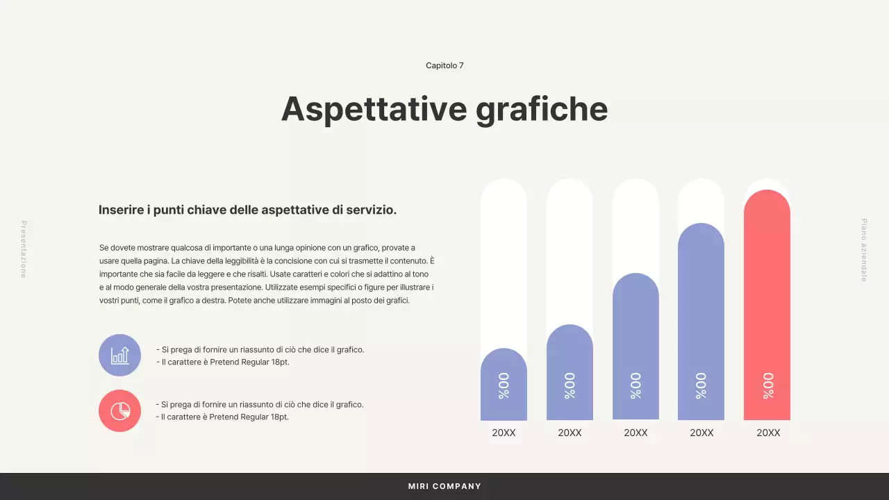 Piano aziendale con forme semplici in beige