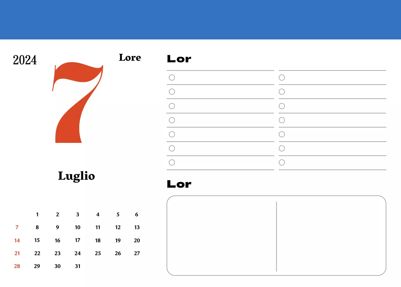 Sottobicchieri retrò rossi e blu calendario della memoria