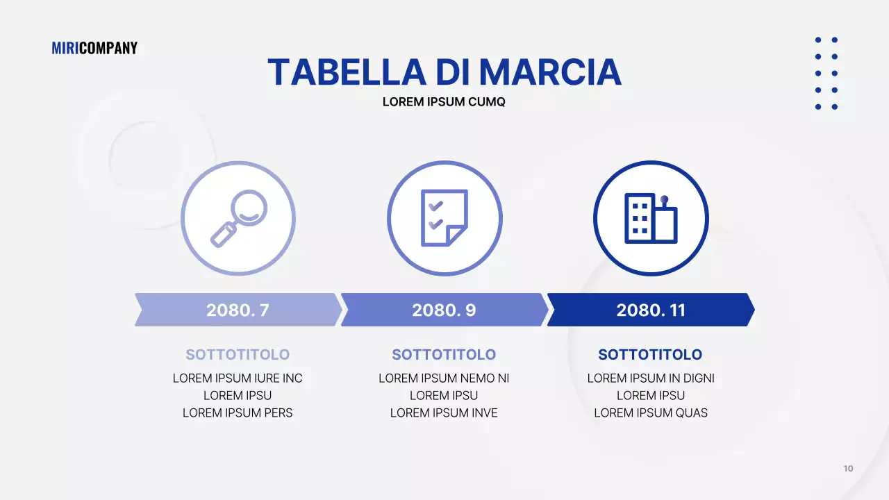 Una presentazione aziendale grigia e semplice