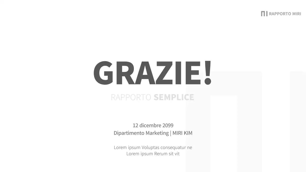 Un semplice rapporto aziendale in nero e grigio