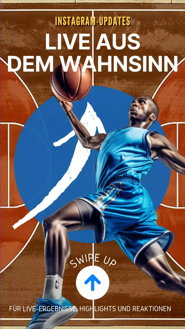 Blau und braun Trendy March Madness Werbung