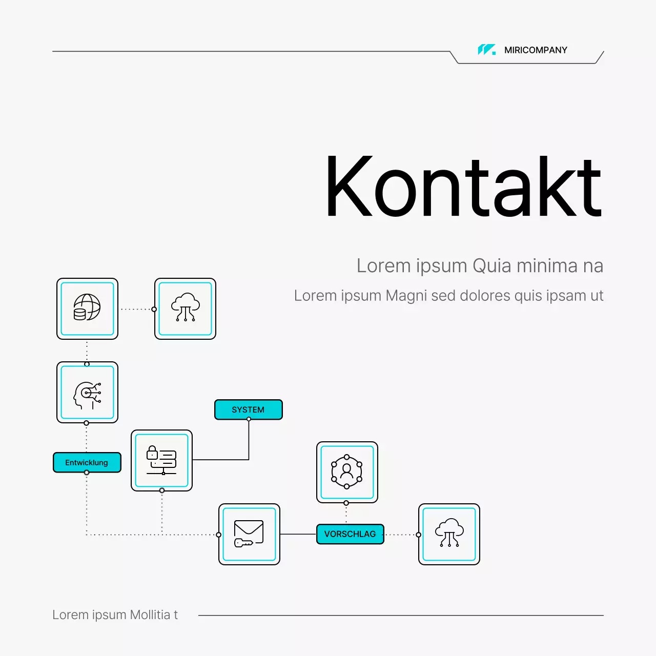 Hellblaues einfaches technisches Schaltungskonzept Bericht