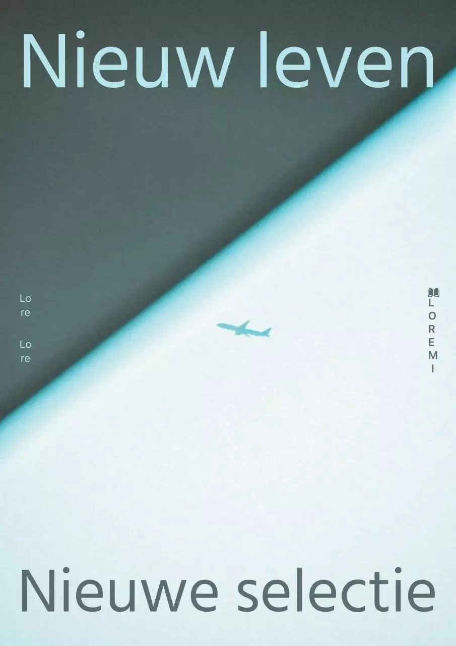 Lichtblauwe minimalistische levenslessen boekomslag