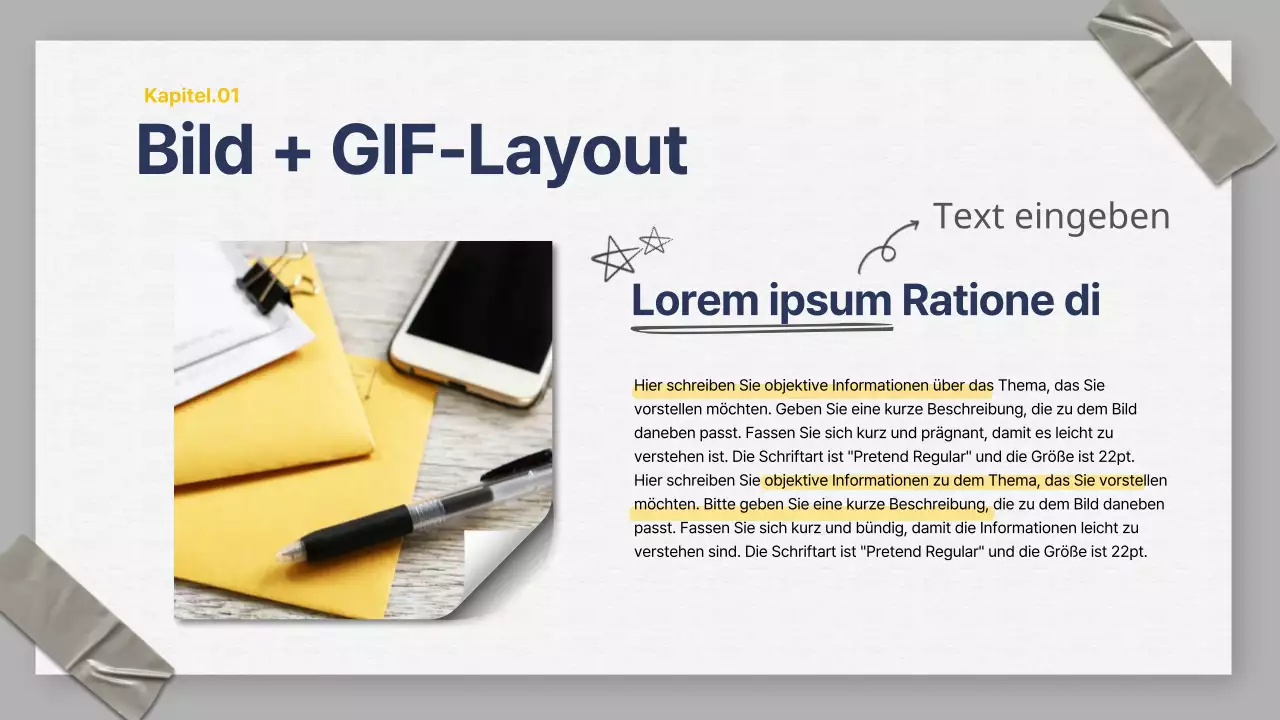 Eine graue und marineblaue Präsentation der Geschäftsorganisation