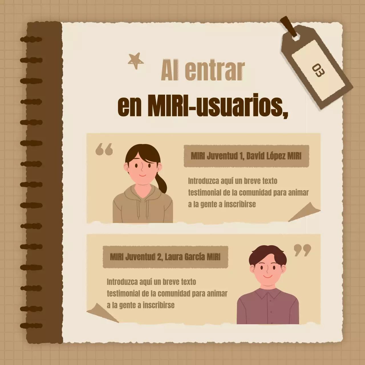 Un sencillo anuncio de empleo de plataforma de experiencia profesional en marrón y beige