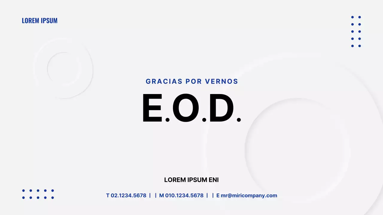 Una presentación empresarial gris y sencilla