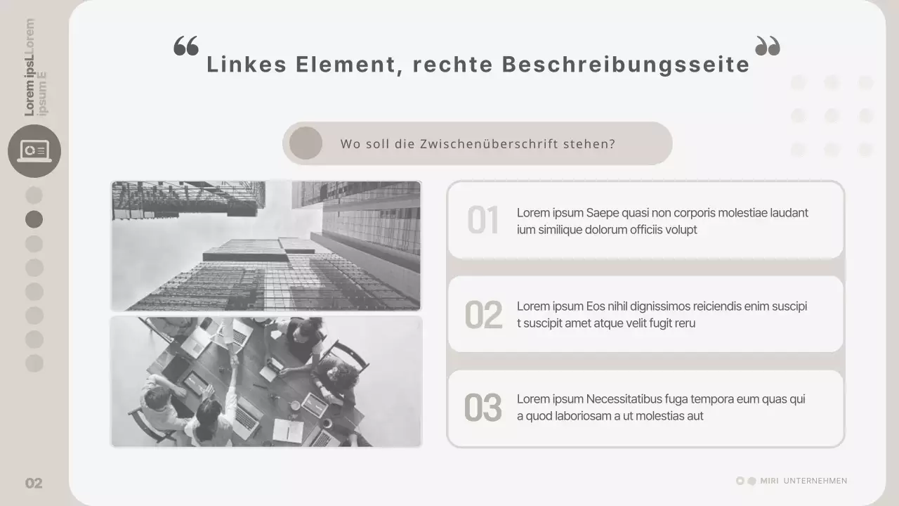 Moderner Layout-Bericht in Beige und Grau