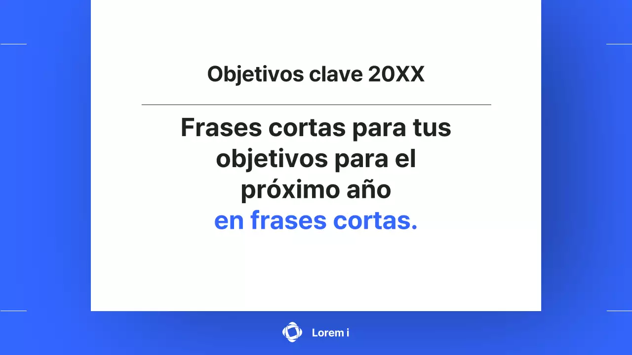 Un sencillo informe de resultados de fin de año en azul