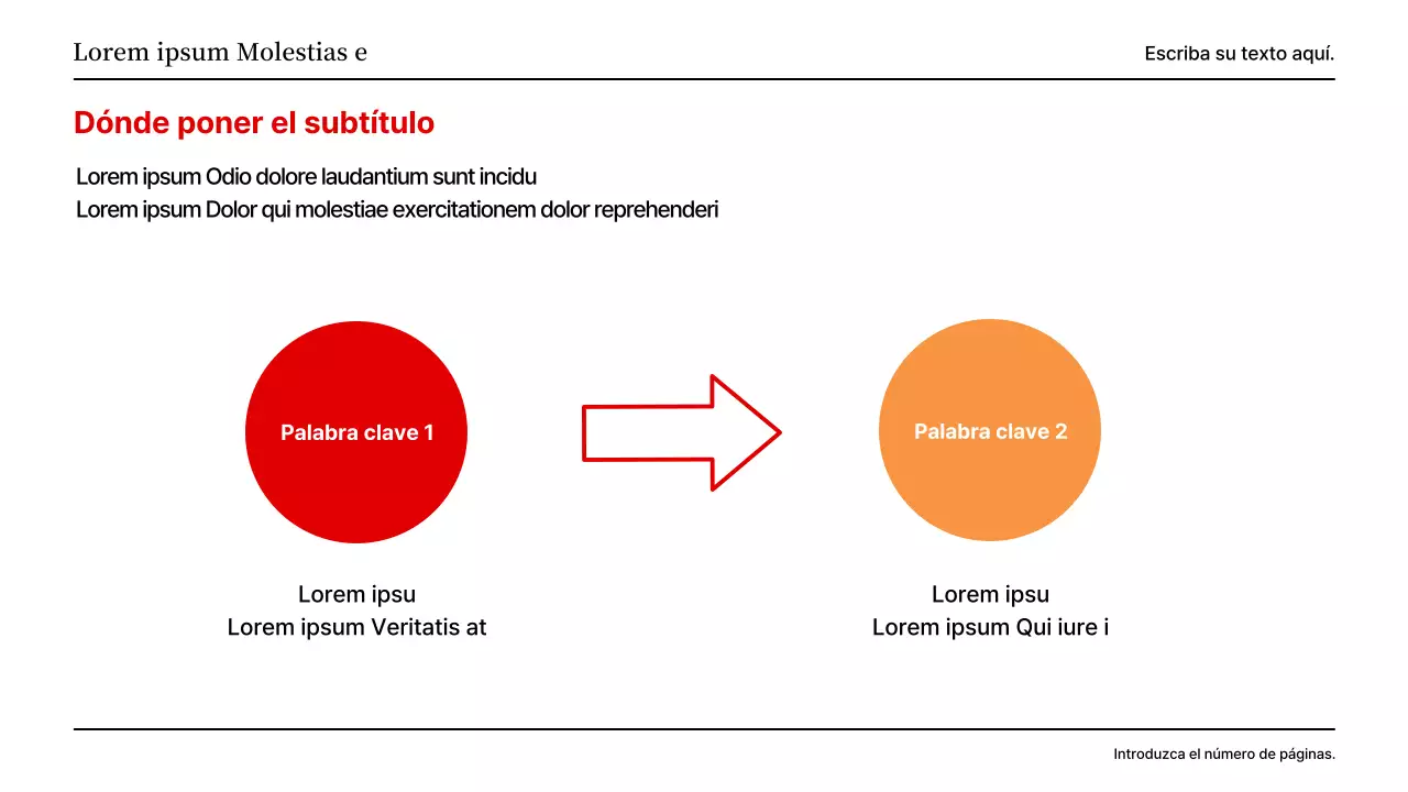 Una presentación básica en rojo y gris