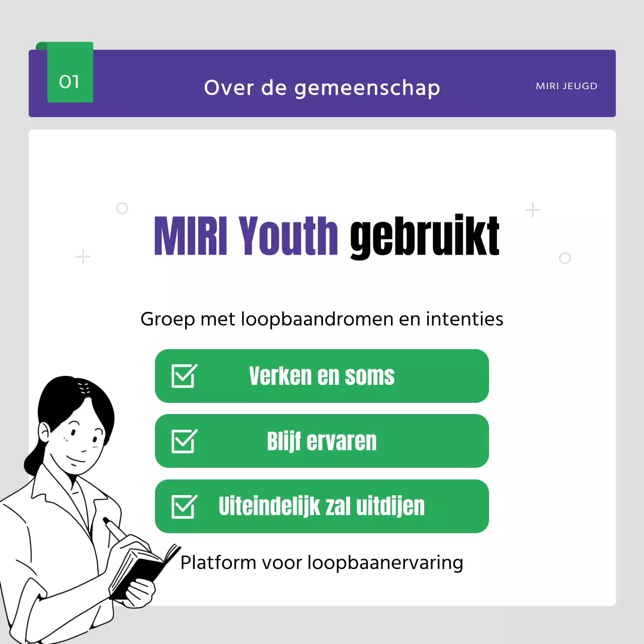 Een eenvoudige wervingspitch voor de gemeenschap met samenvattingen en bora's
