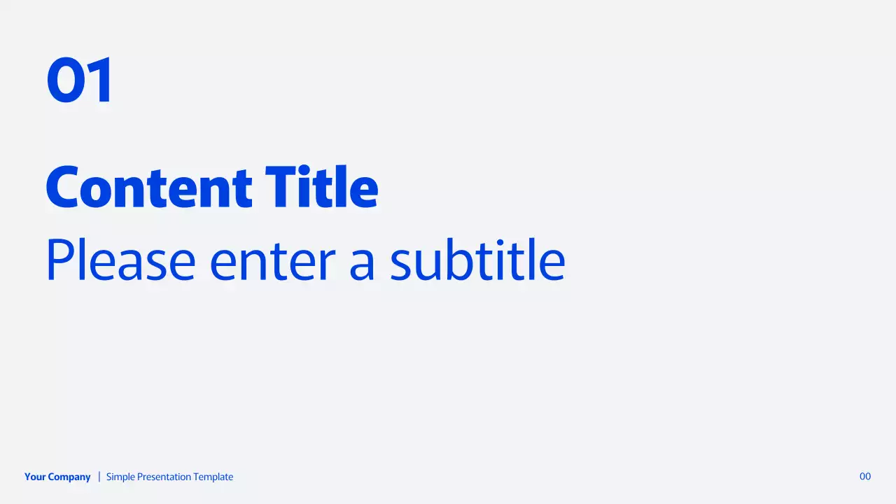 Blue Minimal Business Presentation