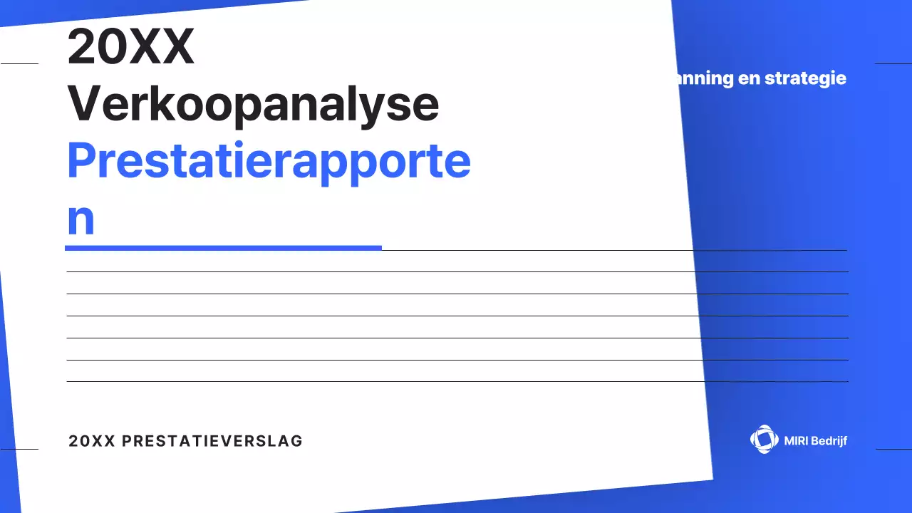 Een eenvoudig prestatieverslag aan het einde van het jaar in blauw