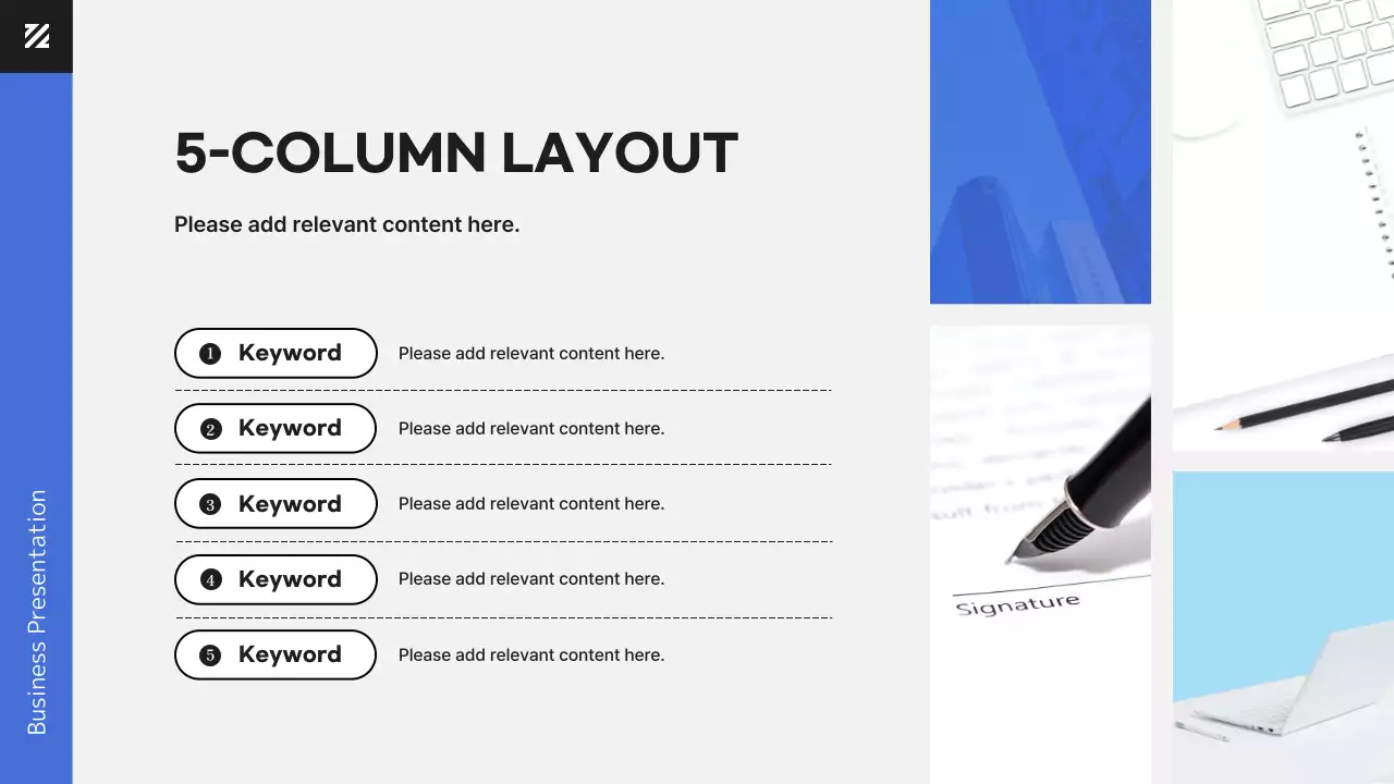 The Modern Worker in Blue Business Presentation