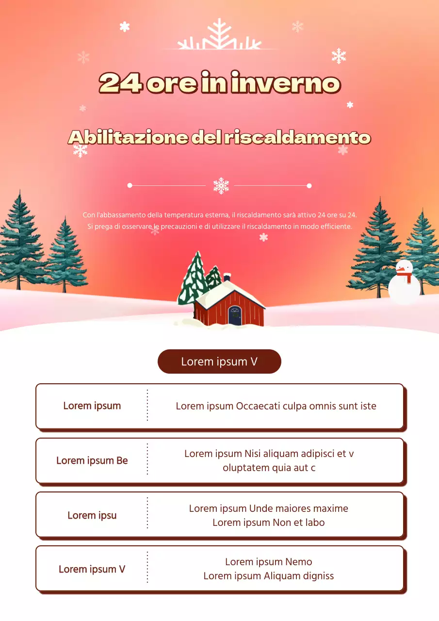 Guida all'implementazione del riscaldamento invernale rosa e bianco