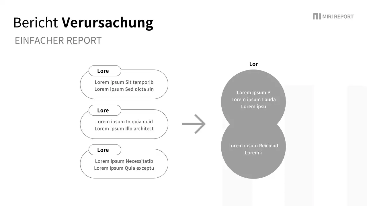 Ein einfacher Unternehmensbericht in Schwarz und Grau