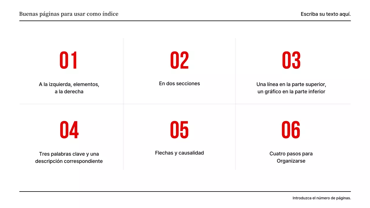 Una presentación básica en rojo y gris