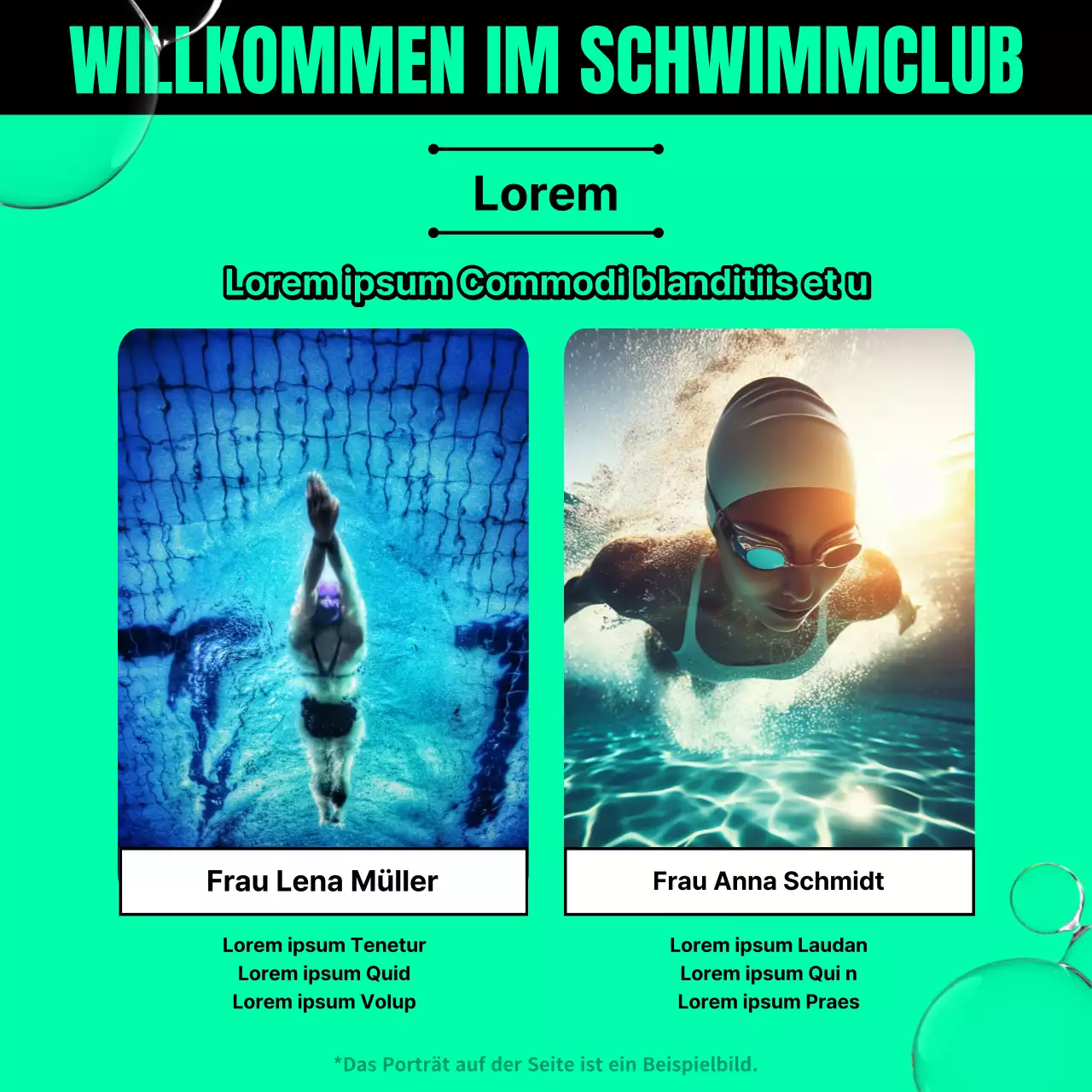 Mit dem grün-schwarzen Trend die Anwerbung von Schwimmvereinen fördern