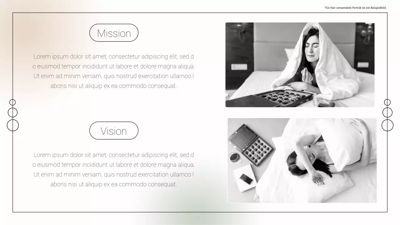 Minimalistischer Geschäftsbericht in Beige und Weiß