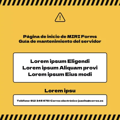 Una guía minimalista de anuncios de interrupción en negro y amarillo